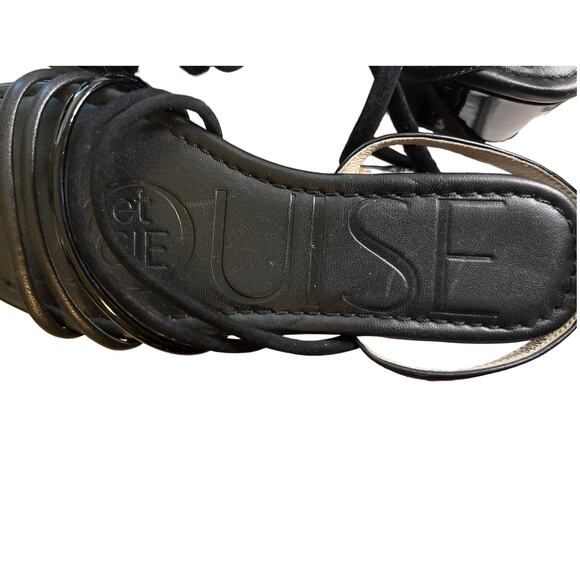 Louise et Cie LO Bimo Black Strappy Platform Sandals Size 5.5 - Picture 9 of 11